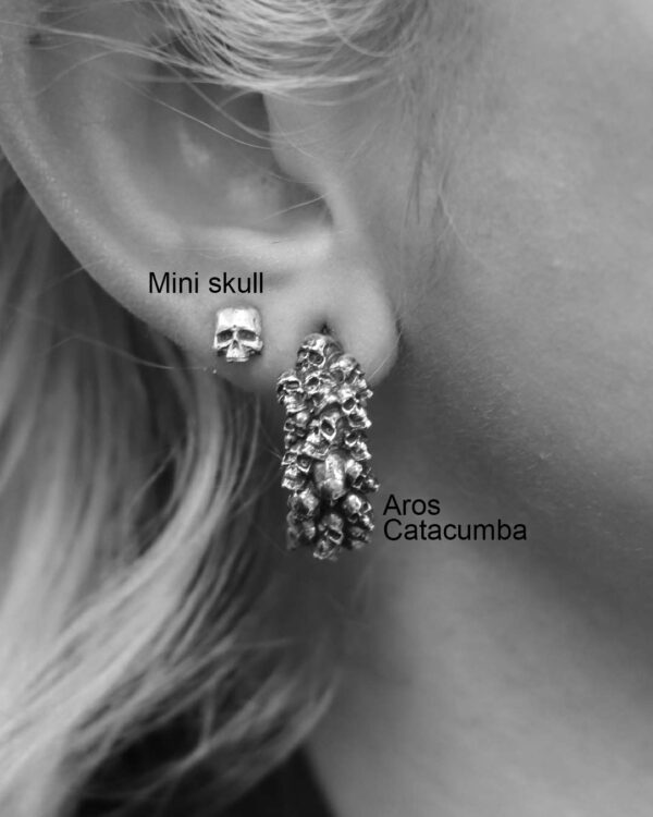 aretes mini skull